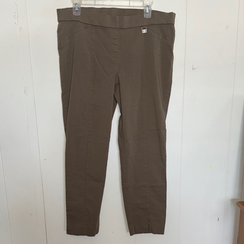 Olive Green Rafaella Straight-Leg Pants 18